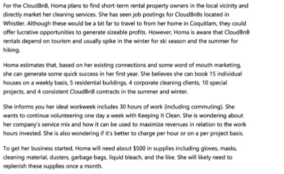 For the CloudBB, Homa plans to find short-term