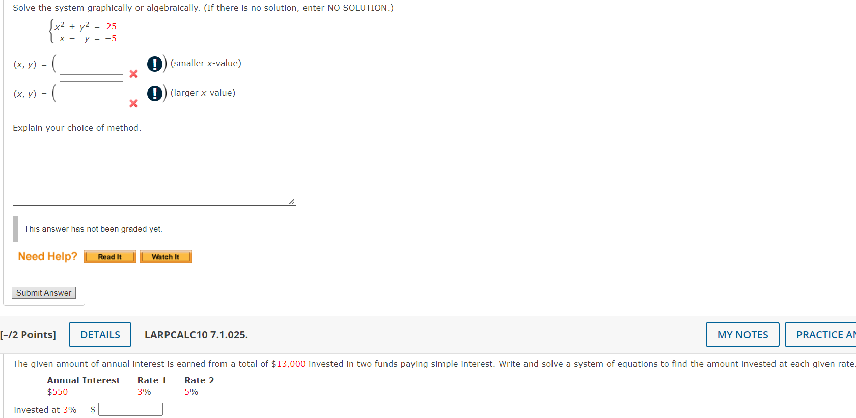 [0/25 Points] DETAILS PREVIOUS ANSWERS LARPCALC11
