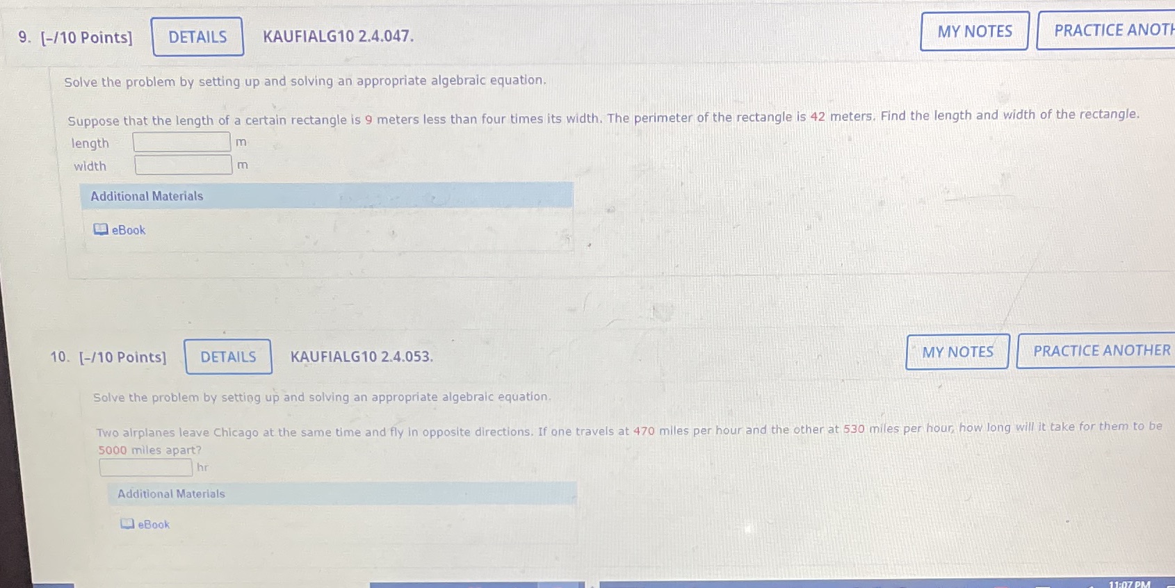Please answer 9 and 10 9. [-/10 Points] DETAILS