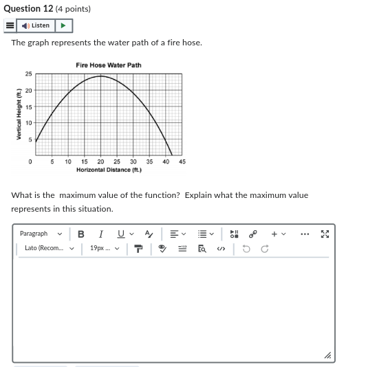 Question 11 [8 points) Listen An object is