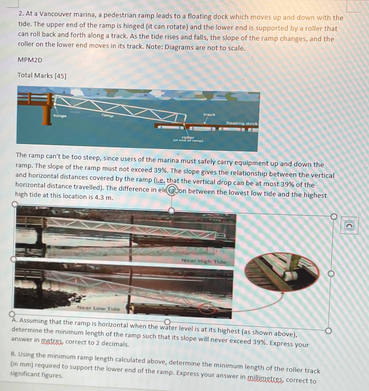 2. At a Vancouver marina, a pedestrian ramp leads