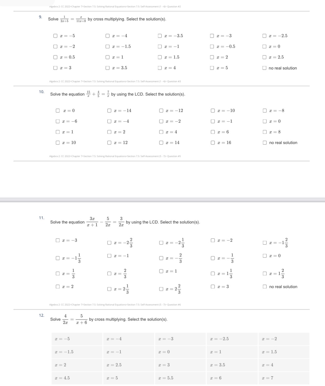 Choose the right answer and show work to the