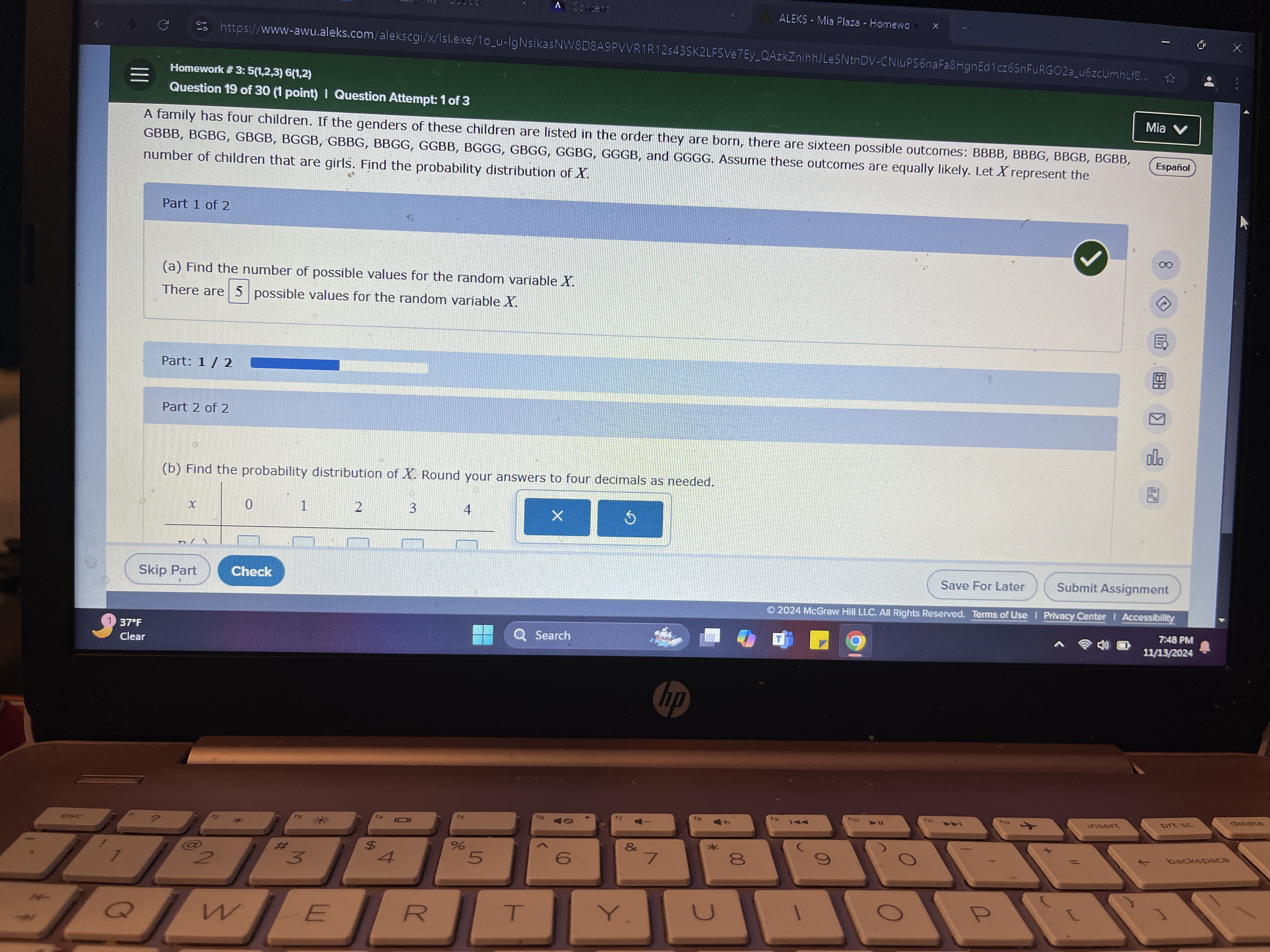 ALEKS - Mia Plaza - Homework G 26