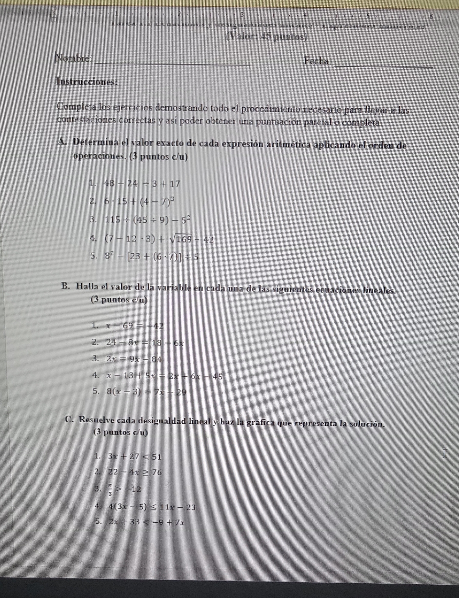 Instrucciones:Completa los ejercicios demostrando