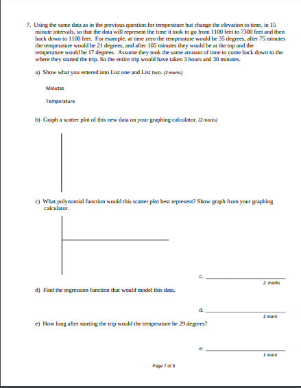 7. Using the same data as in the previous