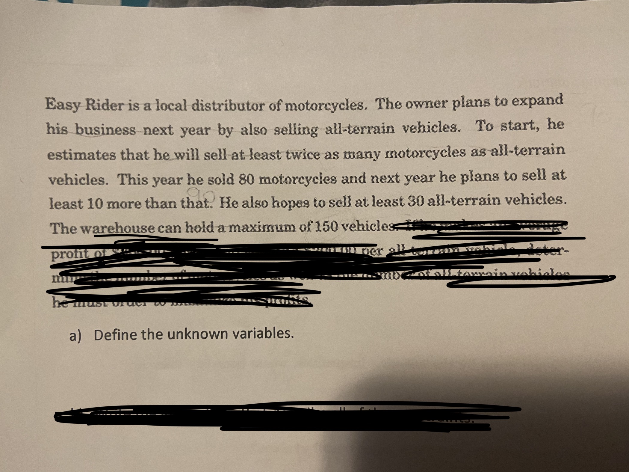 Easy Rider is a local distributor of motorcycles.