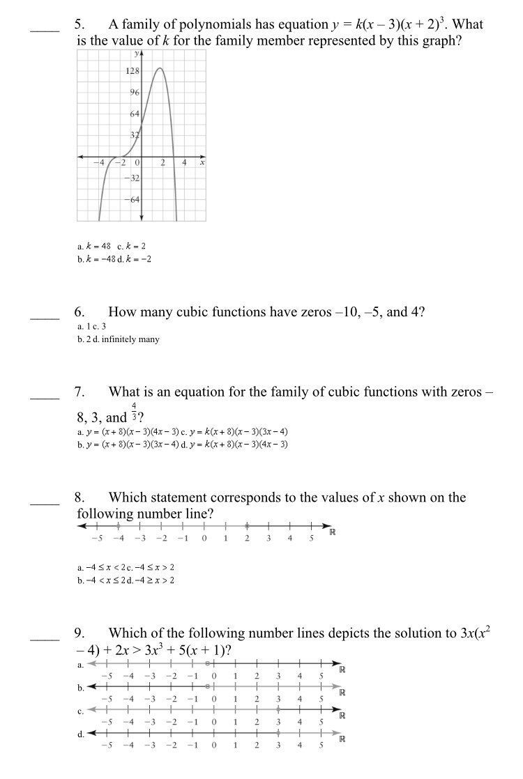 This is mathematics course and advanced function