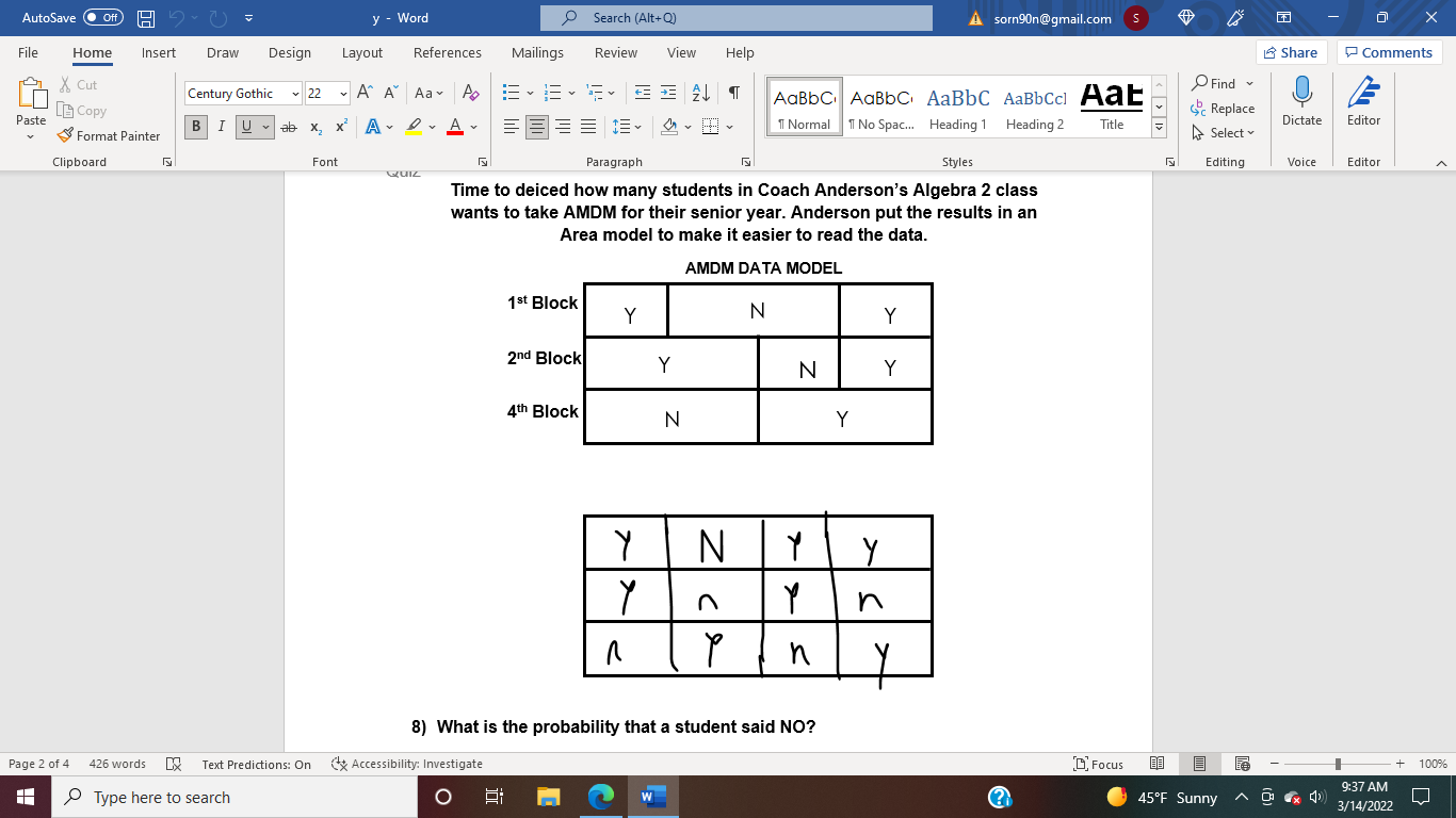 AutoSave O Off) y - Word Search (Alt+Q) A