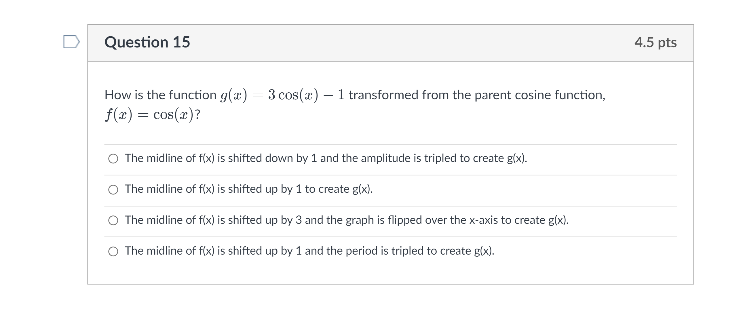 Which graph matches the equationy = tan(3x) - 2?