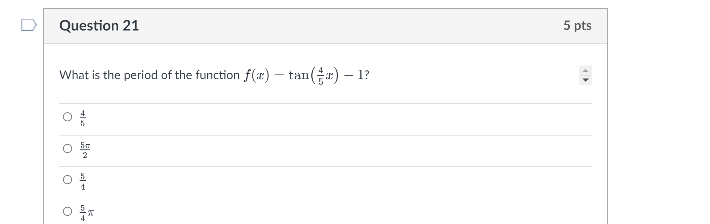 Which graph matches the equationy = tan(3x) - 2?