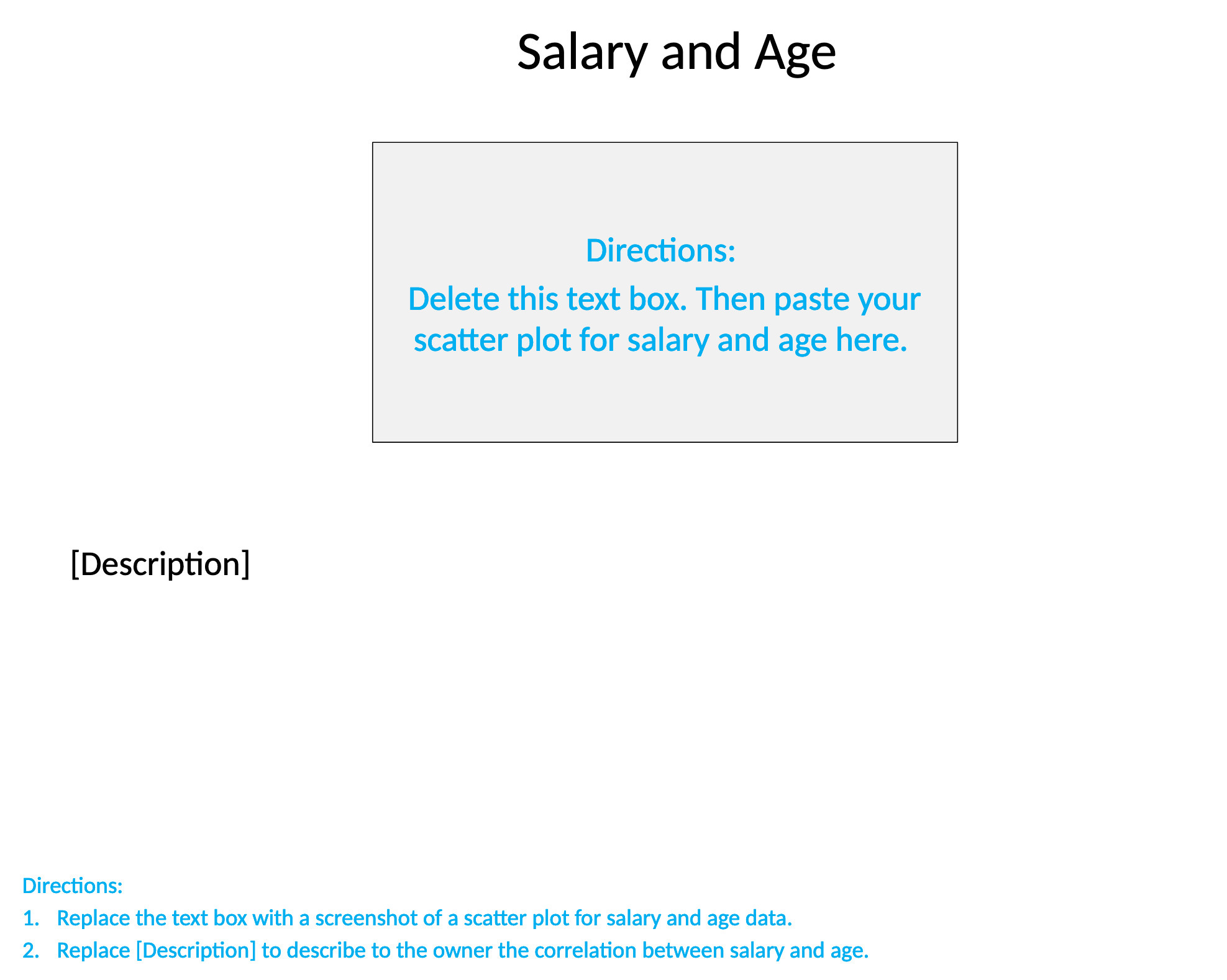 Salary and Age Directions: Delete this text box.