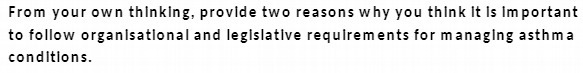 From your own thinking, provide two reasons why