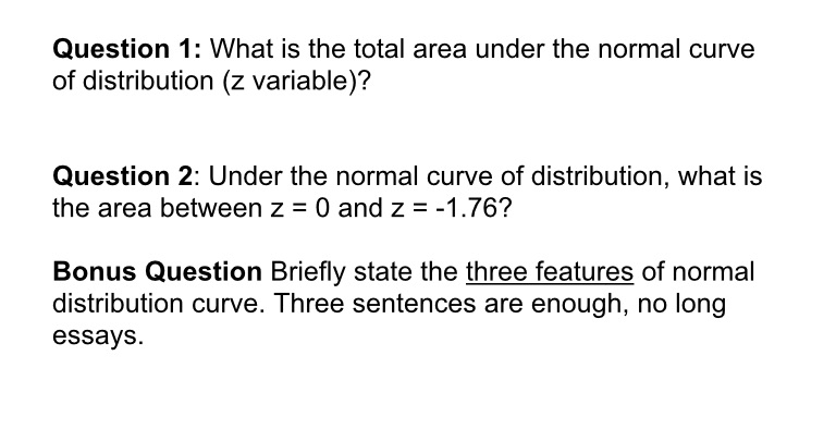 plz help!Question 1: What is the total area under