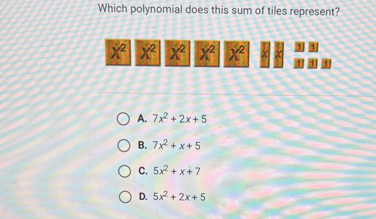 Which polynomial does this sum of tiles