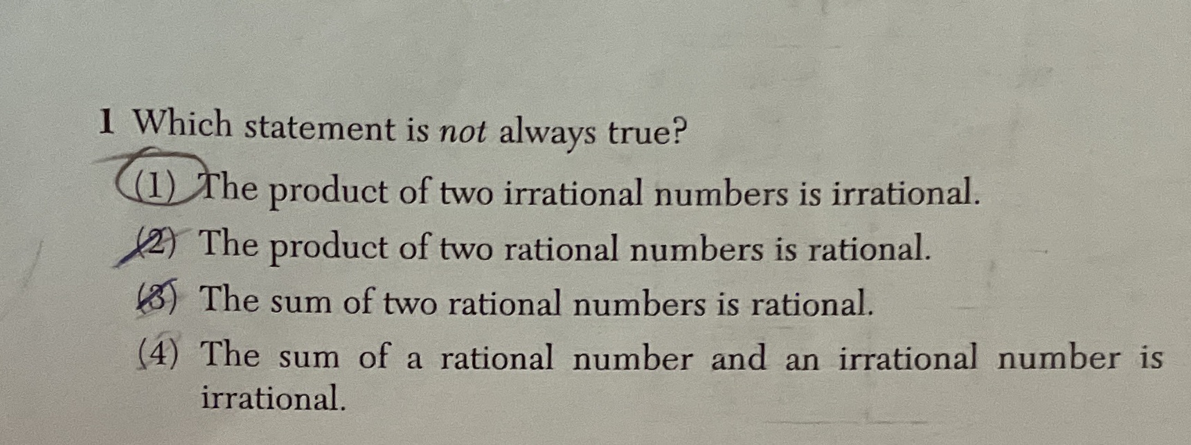 can you explain this ? 1 Which statement is not