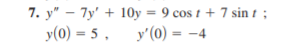 7. y" - 7y