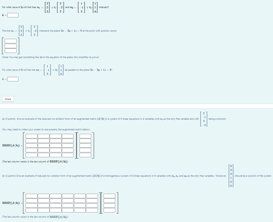For what value of k will the lines x1 2 + 2 andxz