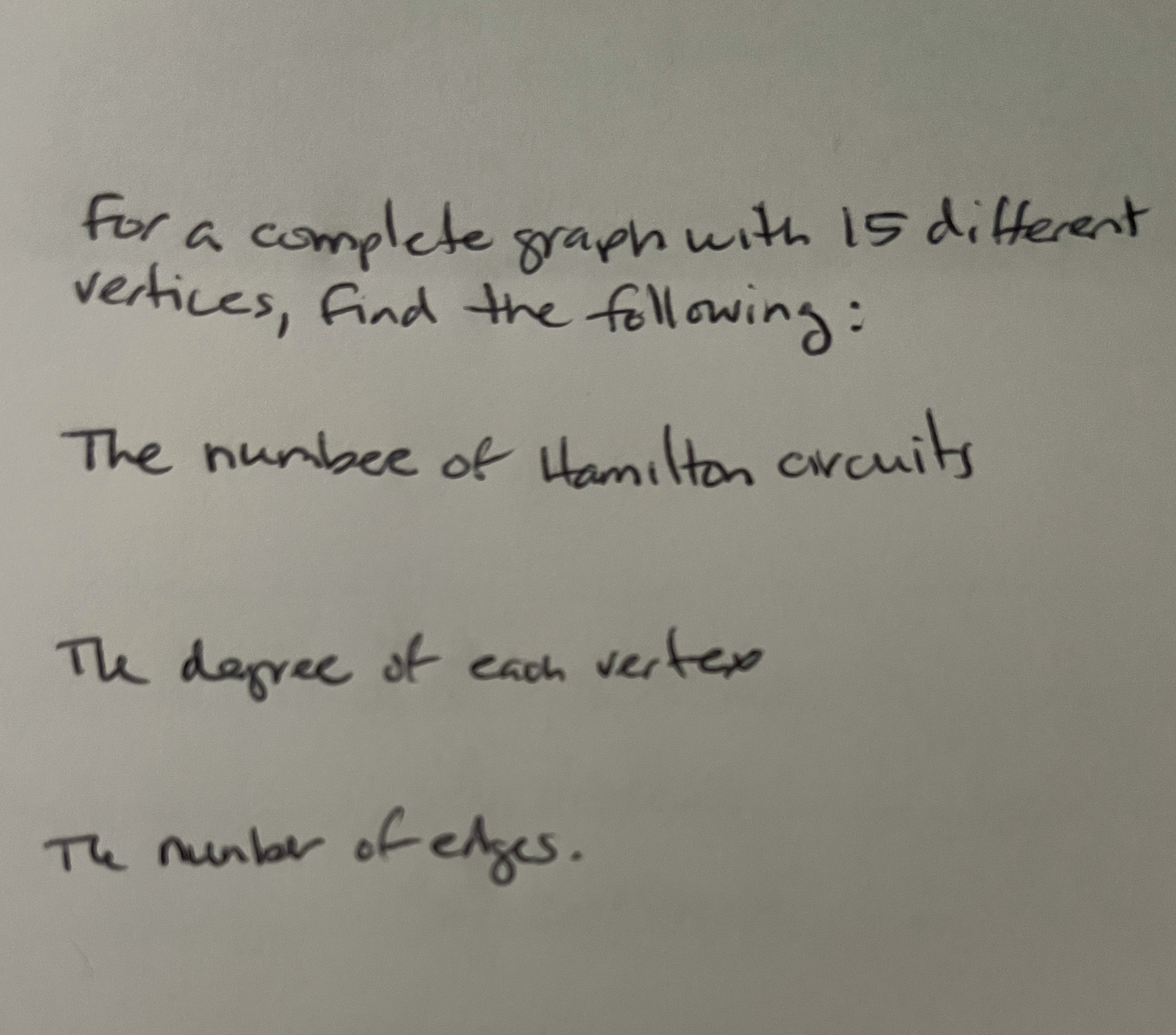 For a complete graph with Is different vertices,