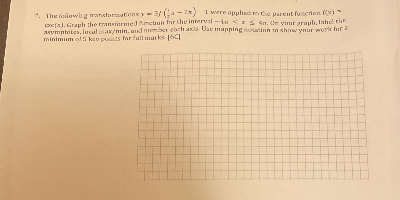 1. The following transformations y = 3f (Cx - 2n