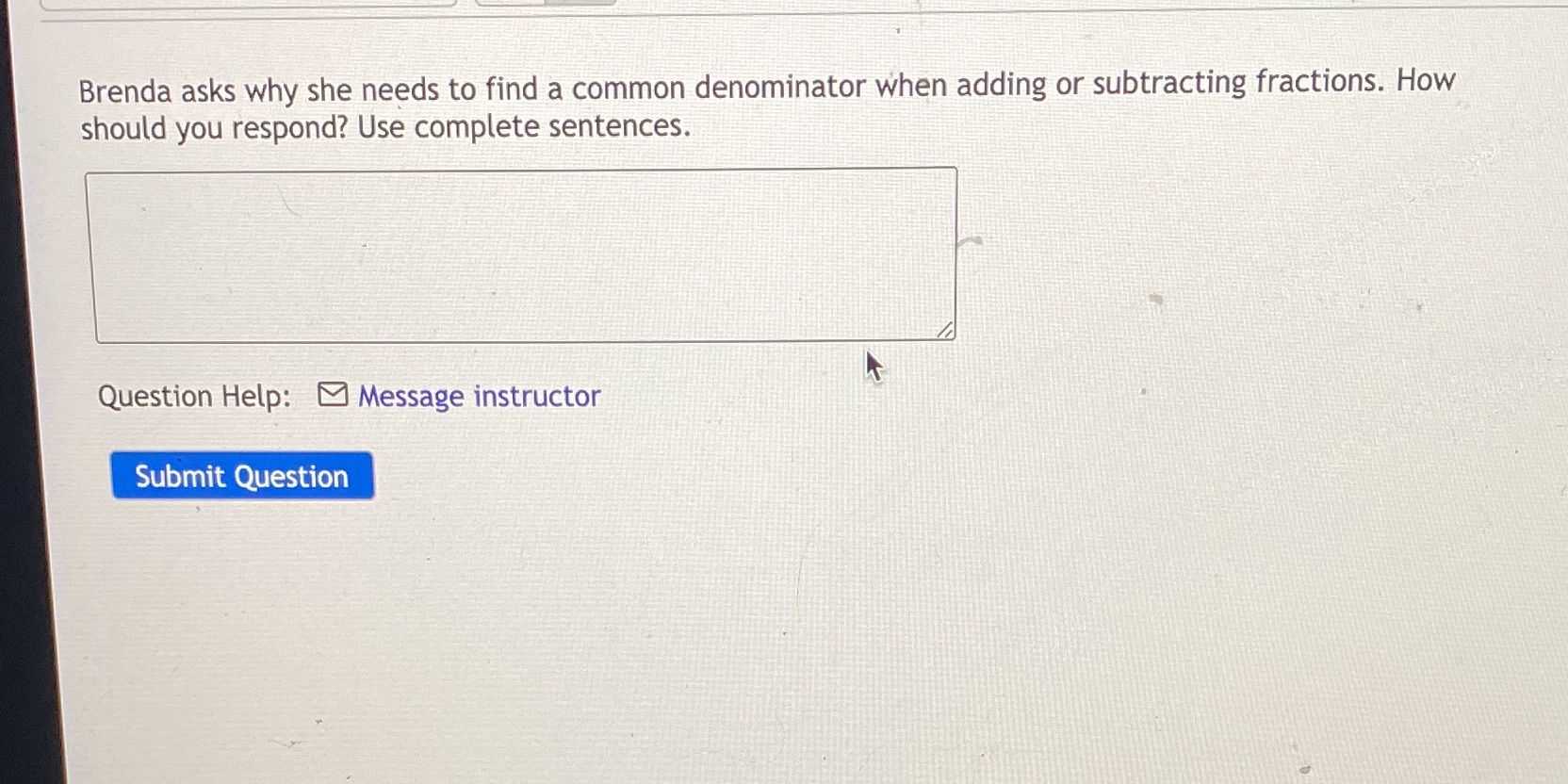 Brenda asks why she needs to find a common