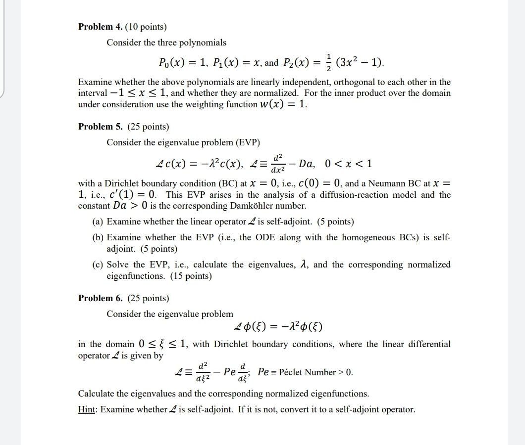Problem 4. (10 points) Consider the three