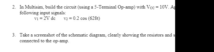 2. In Multisim, build the circuit (using a