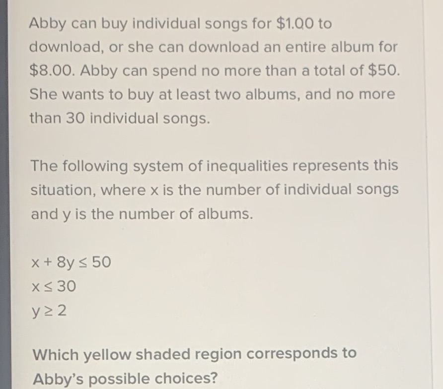 Abby can buy individual songs for $1.00 to