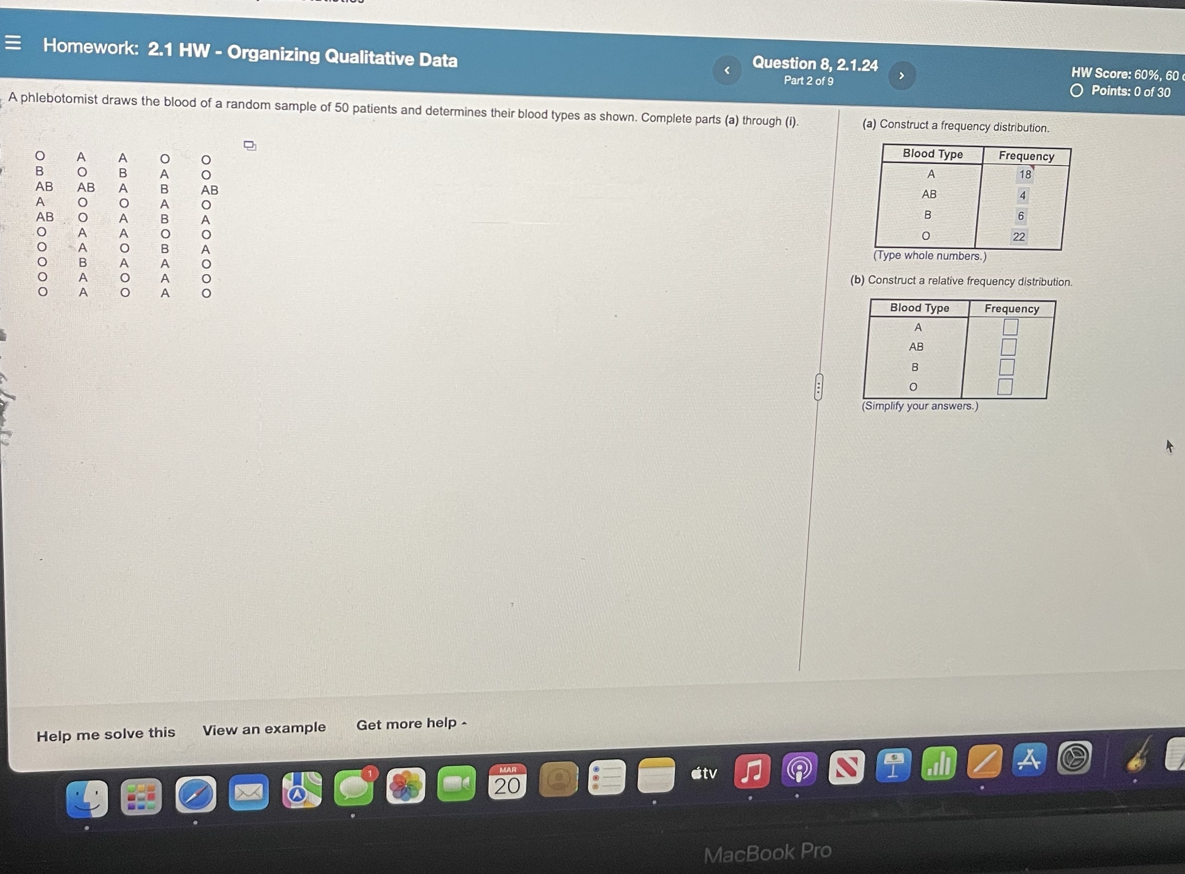 E Homework: 2.1 HW - Organizing Qualitative Data