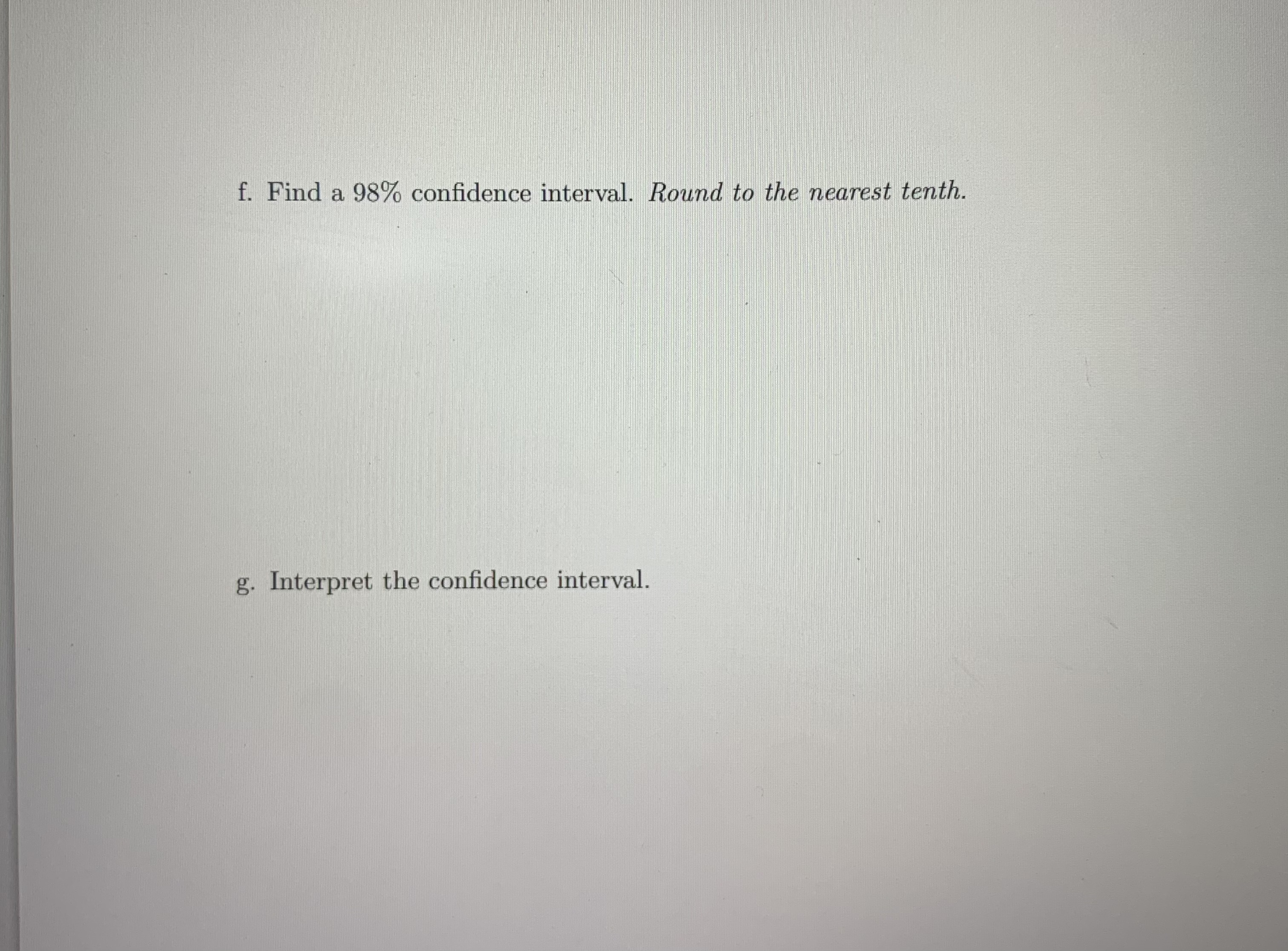 Stats question, Problem #3 d. Check that the