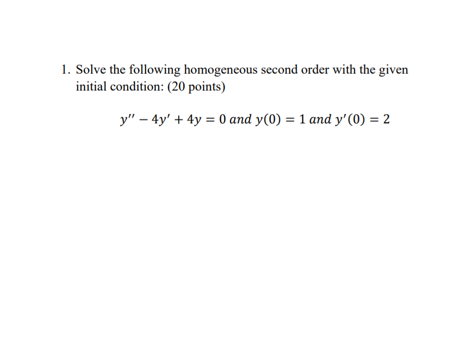Please help me! 1. Solve the following