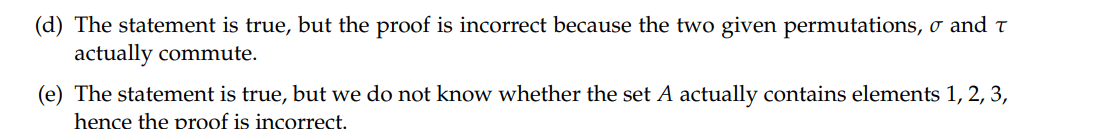 (d) The statement is true, but the proof is