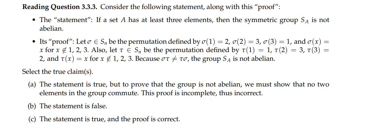 (d) The statement is true, but the proof is