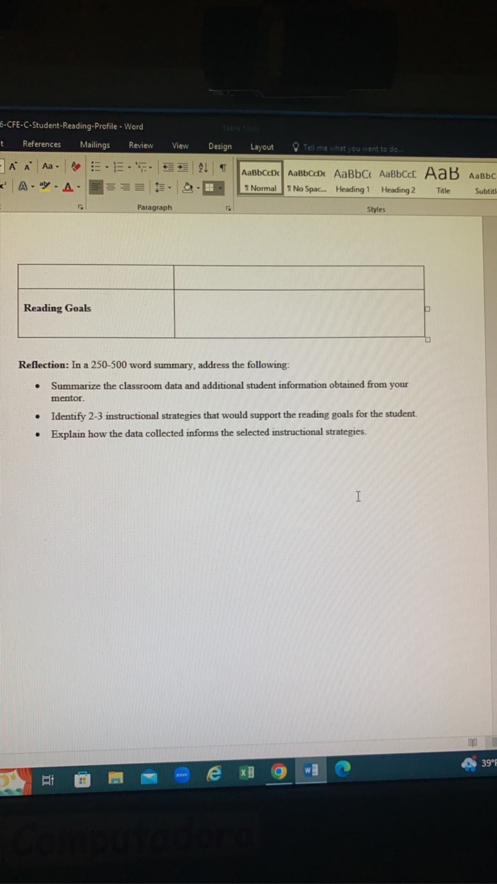 -CFE-C-Student-Reading-Profile - Word Table Tools