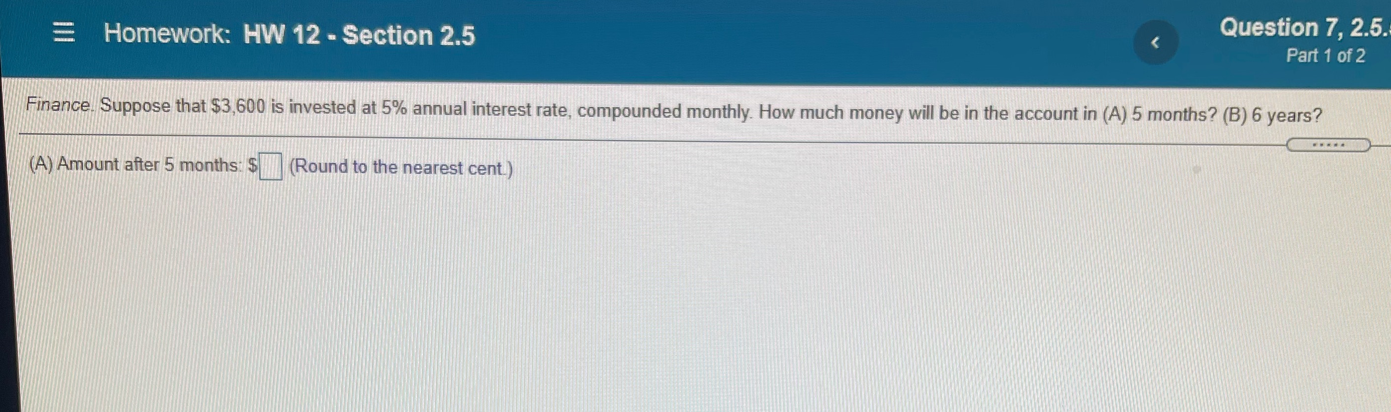 Homework: HW 12 - Section 2.5 Question 7, 2.5.