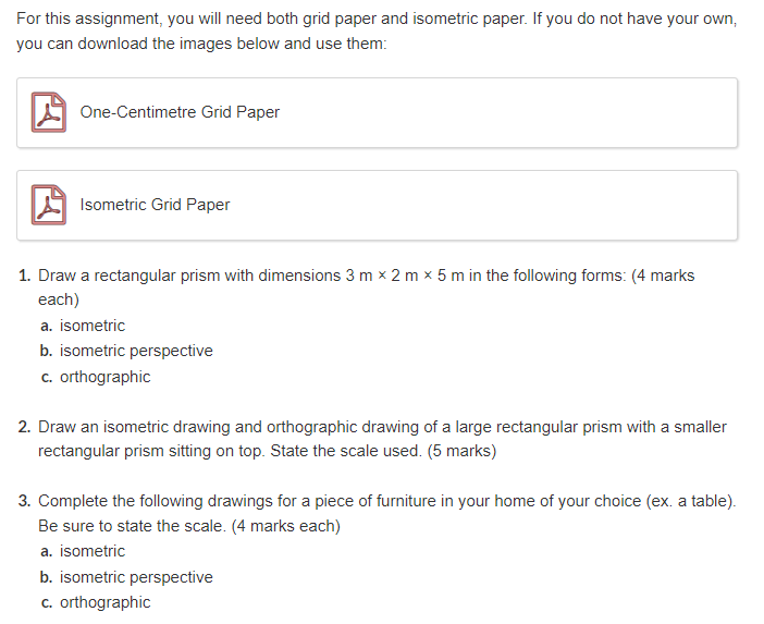 For this assignment, you will need both grid