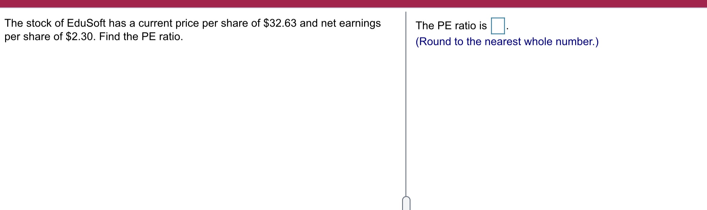 The stock of EduSoft has a current price per