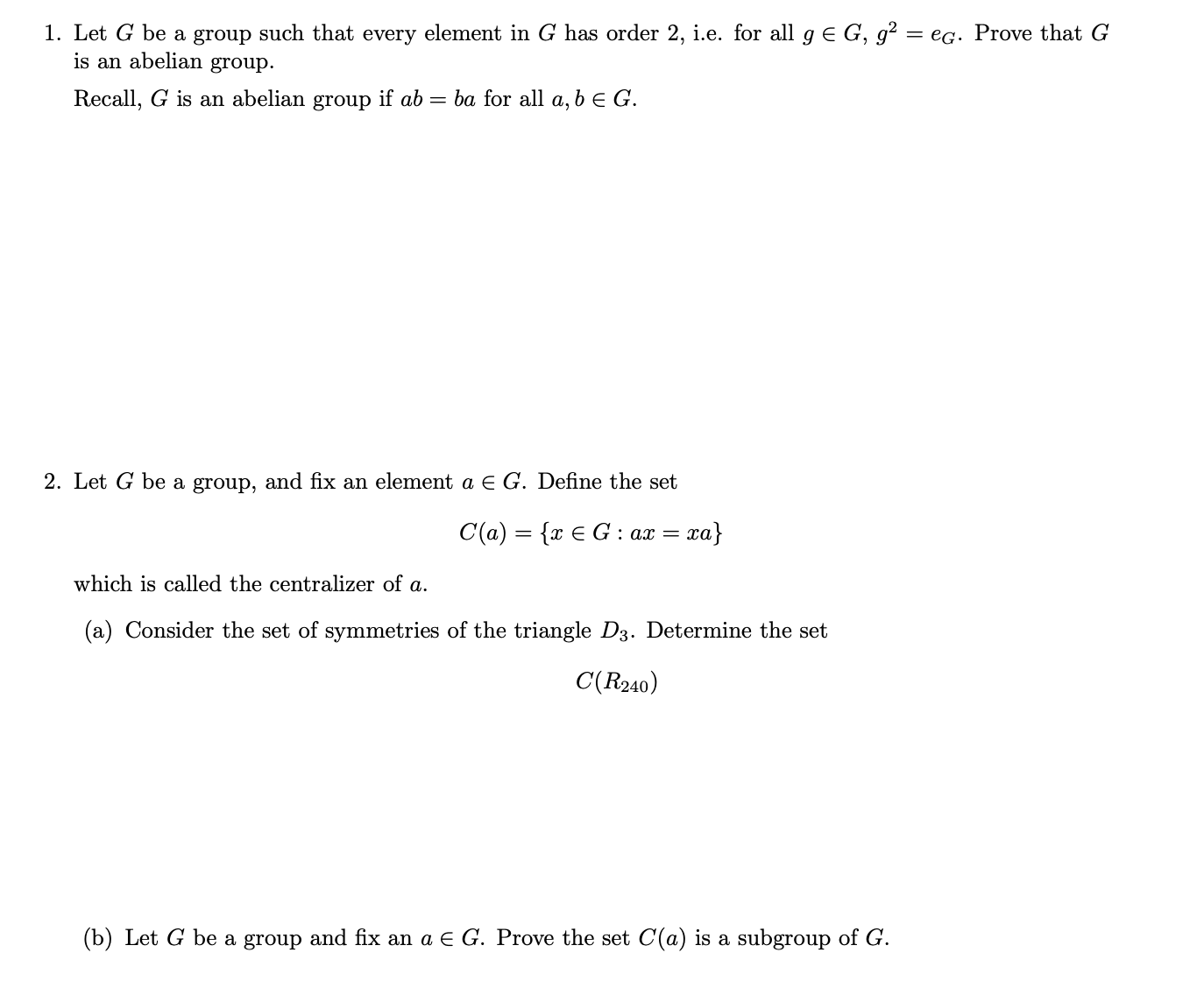 I need help on those questions please! 1. Let G