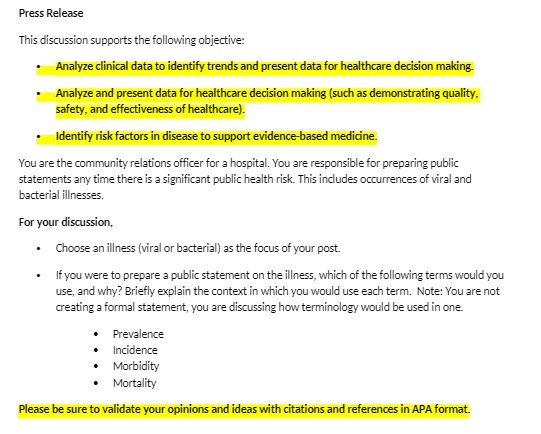 Press Release This discussion supports the