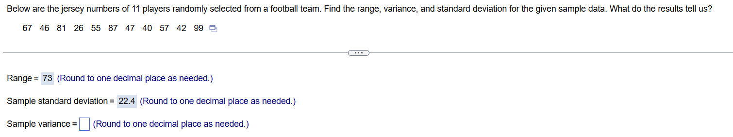 Below are the jersey numbers of 11 players