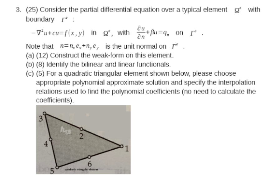 3. (25) Consider the partial differential