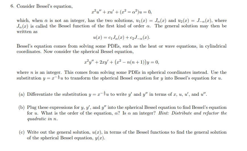 6. Consider Bessel