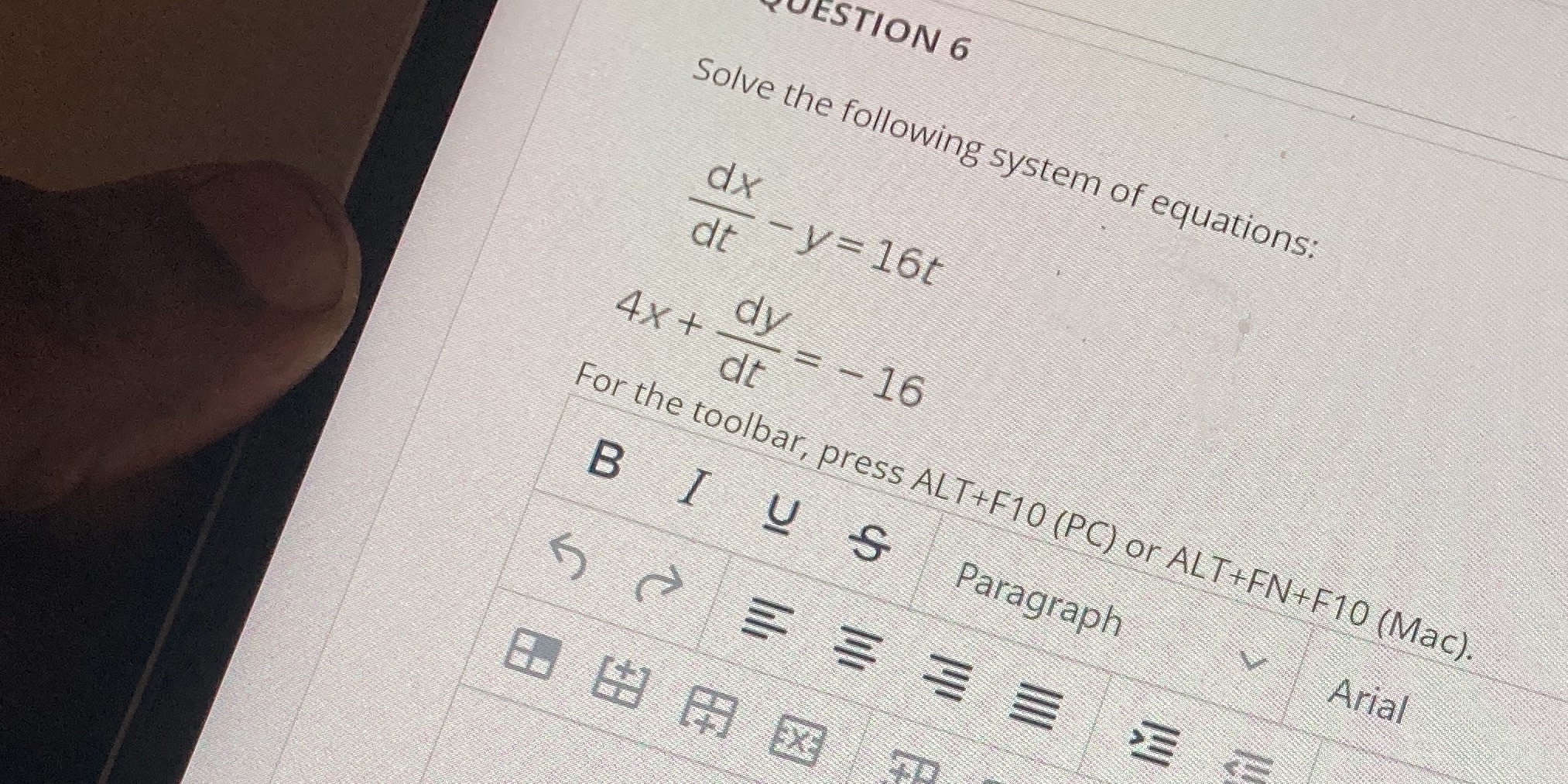 GESTION 6 Solve the following system of