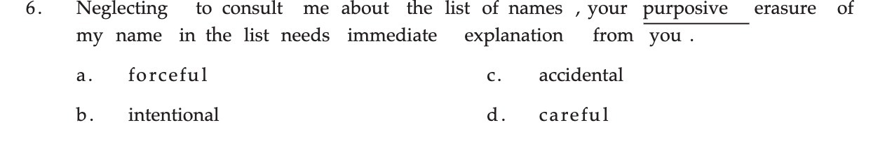 6. Neglecting to consult me about the list of
