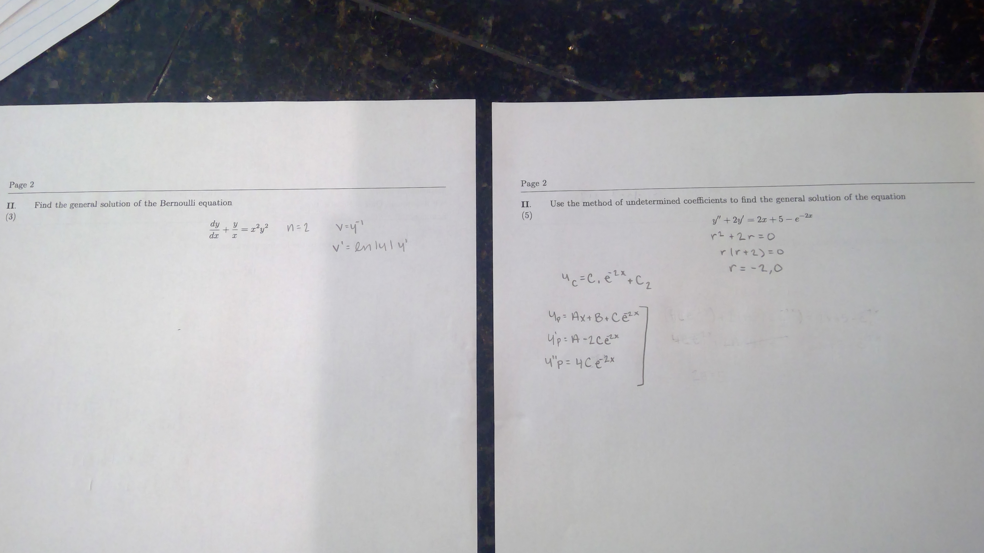 Page 2 Page 2 II. Find the general solution of