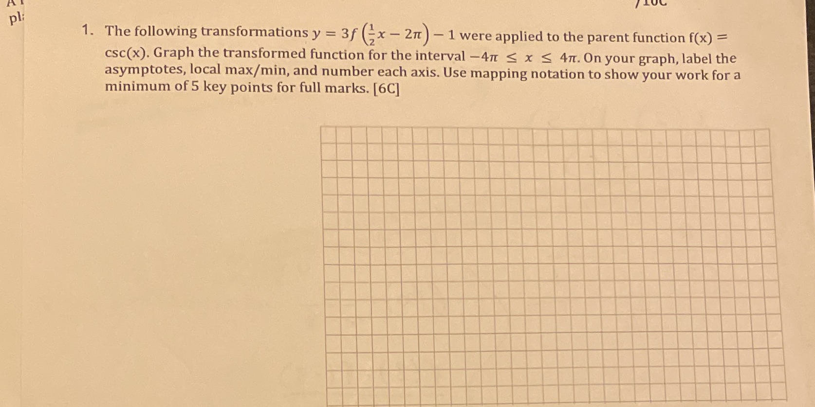 A pl; 1. The following transformations y = 3f (x