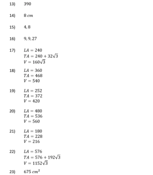 Problems 17-23 all please. answer key below if