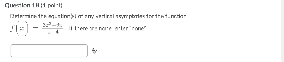 Question 18 (1 point) Determine the equation(s)