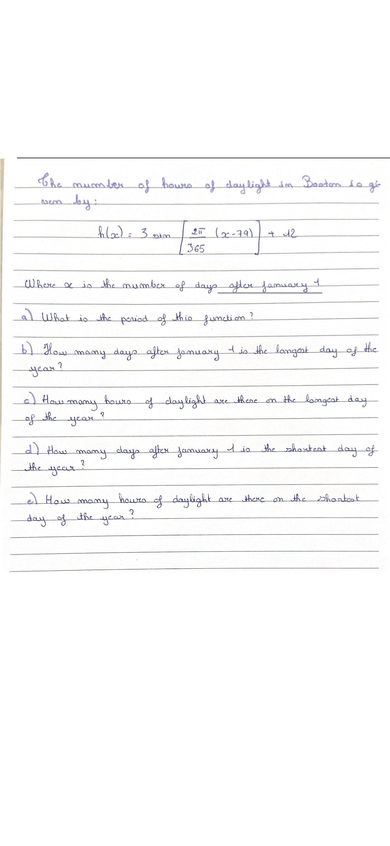 The murder of hours of daylight in Boston in gi