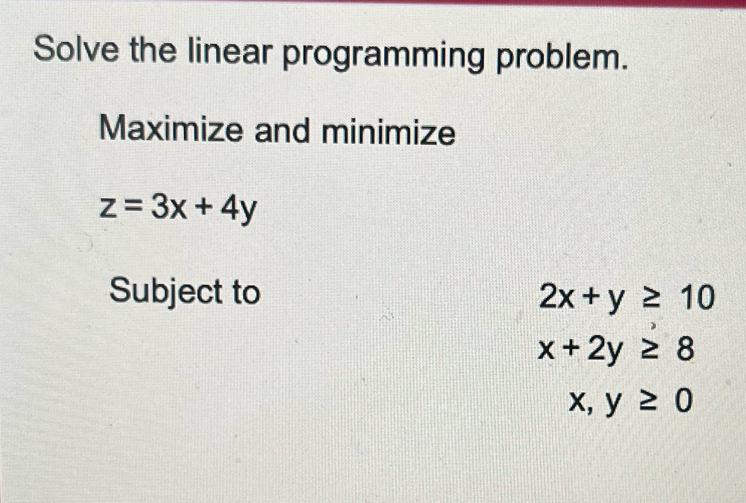 Don't know how to solve this Solve the linear