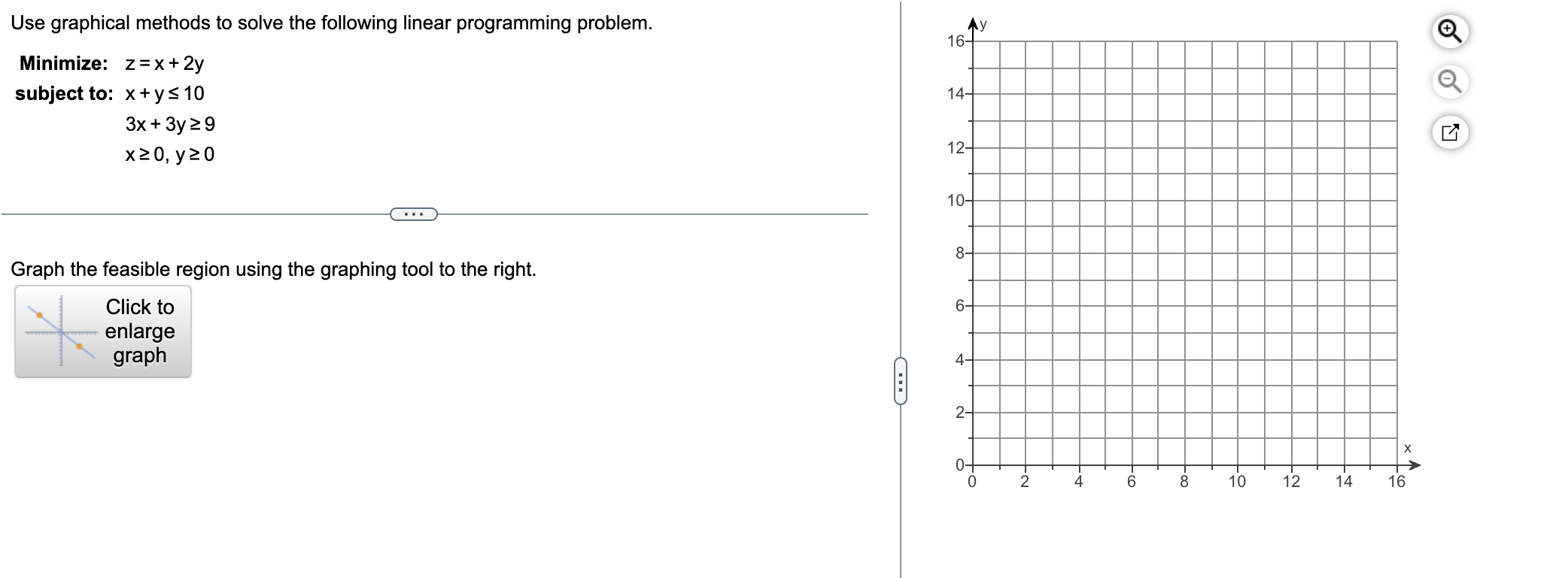 1. Use graphical methods to solve the following